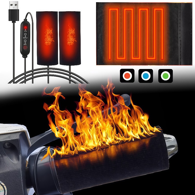 Handlebar Grip Heated - Cubiertas Calefactables para Manillar de Motocicleta,